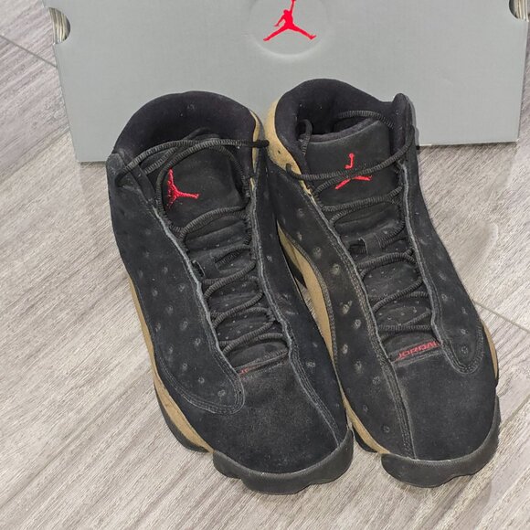 Nike AIR JORDAN 13 RETRO Black / Olive Basketball Shoes 11 Sneakers 414571 006 - Picture 3 of 9